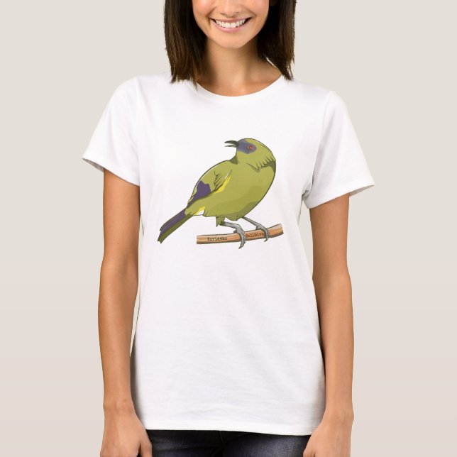 Bellbird Korimako NZ bird T-Shirt (Front)