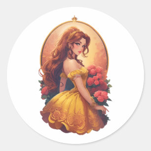 Belle Classic Round Sticker