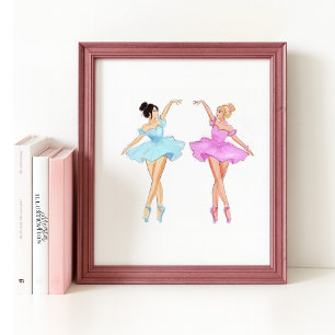 Belle dancing illustration poster