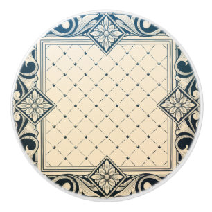 belle époque,art nouveau, victorian,floral,beige,b ceramic knob