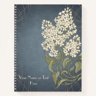 Belle Époque Botanicals: Art Nouveau White Lilac Notebook