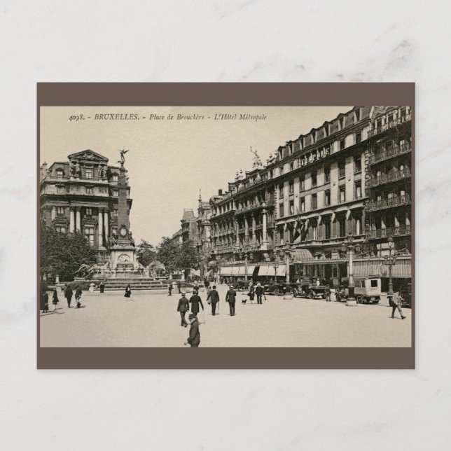 Belle Epoque Brussels Place De Brouckere Postcard (Front)