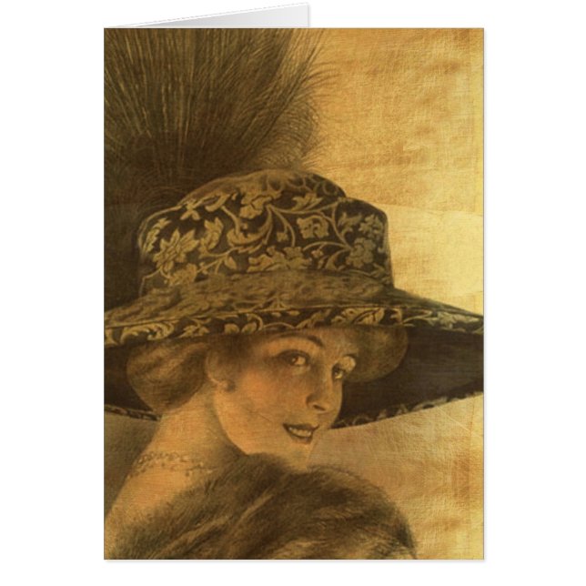 Belle époque, gold and black, victorian lady, (Front)