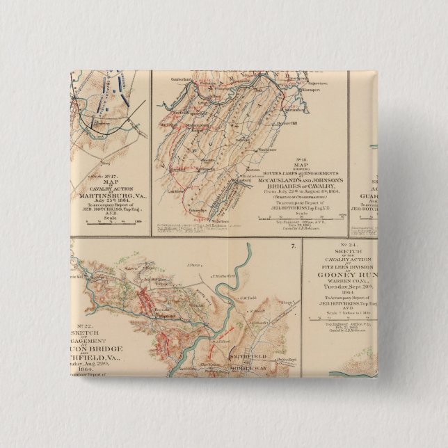 Belle Grove battle 15 Cm Square Badge (Front)