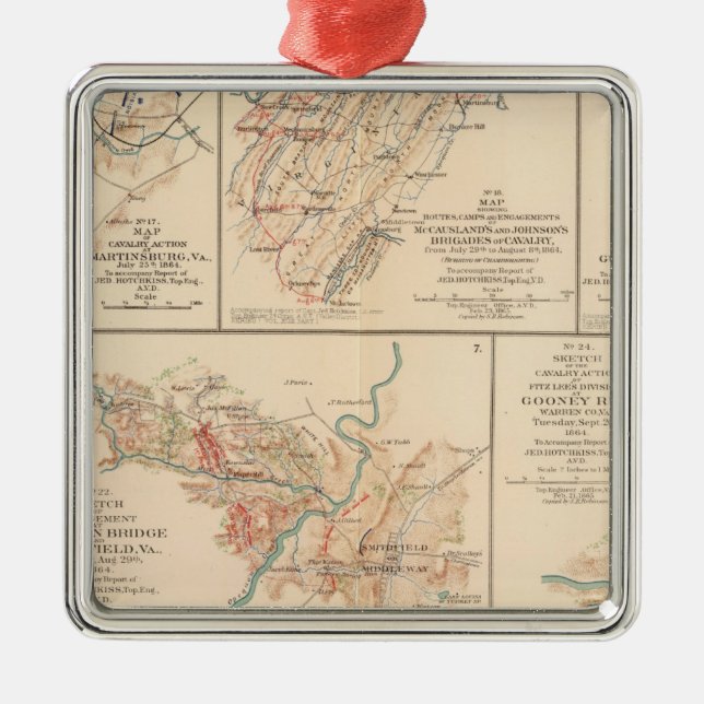 Belle Grove battle Metal Tree Decoration (Front)
