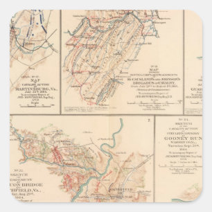 Belle Grove battle Square Sticker