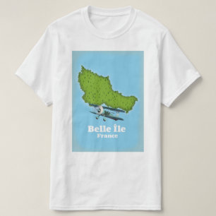 Belle Île France map T-Shirt