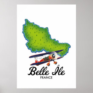 Belle Île French travel poster