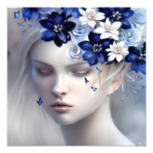 Belle In Blue Photo Print