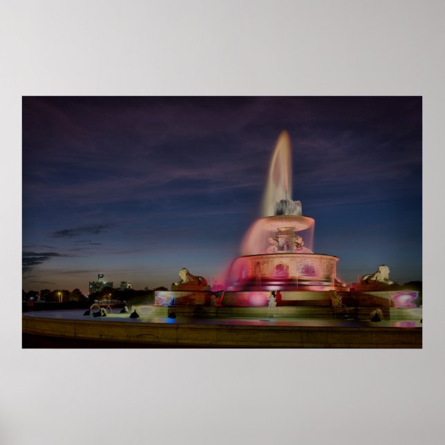 Belle Isle Fountain #0669 Poster (Front)