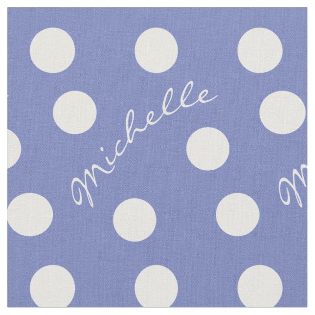 Belle Michelle Custom Name and Colour Polka Dot Fabric (Close Up)