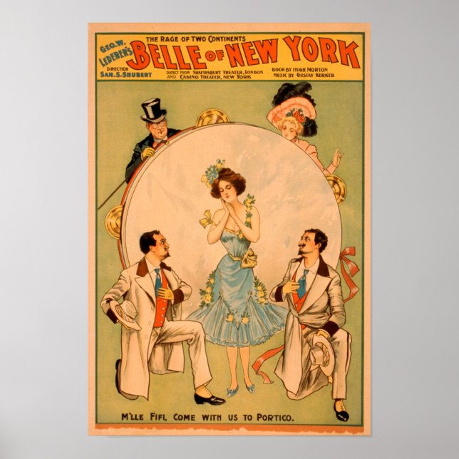 "Belle of New York" Musical Theater Poster (Front)