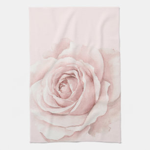 Belle Rose Beautiful Pink Flower Tea Towel