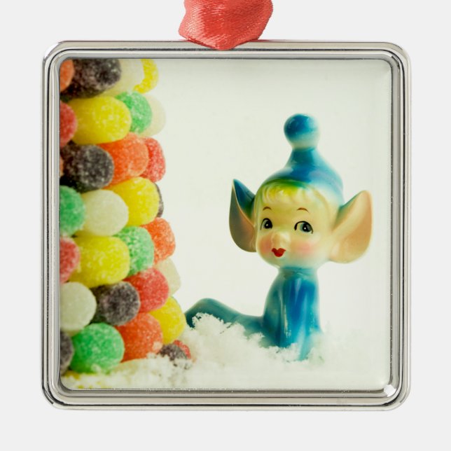 Belle the Pixie Elf Metal Tree Decoration (Front)