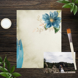Belle Watercolor Scrapbook Paper