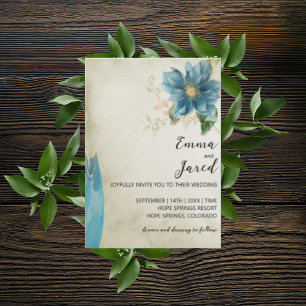 Belle Watercolor Wedding Invitation