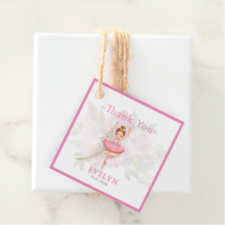 Bellerina Dancer | Pink Floral Ballet Birthday Favour Tags