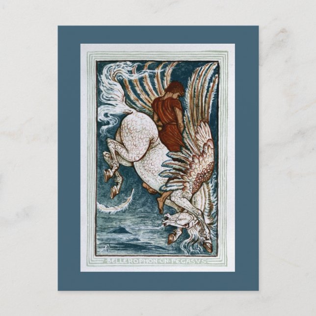 Bellerophon on Pegasus Postcard (Front)