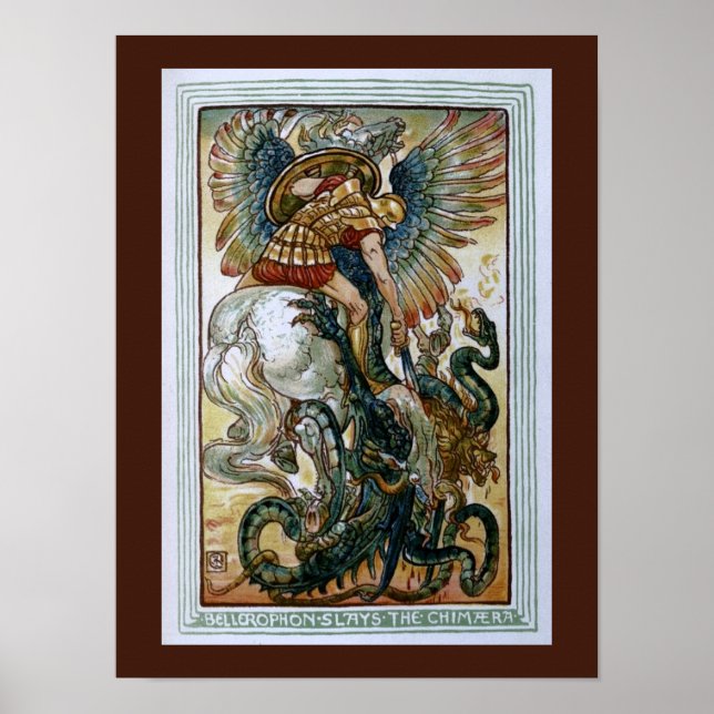 Bellerophon slays the Chimaera Poster (Front)