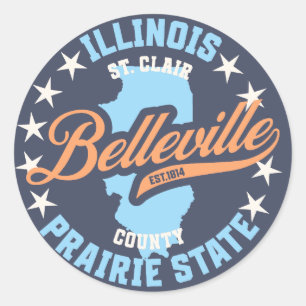 Belleville, Illinois Classic Round Sticker