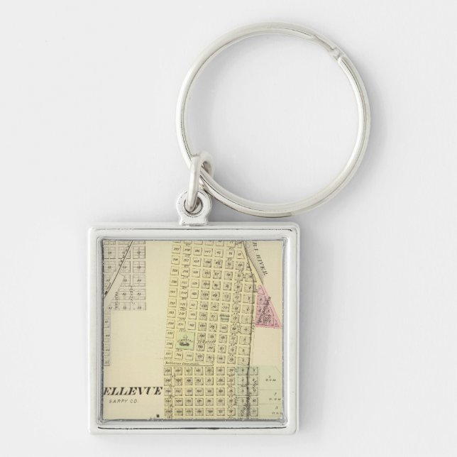 Bellevue and La Platte, Nebraska Key Ring (Front)