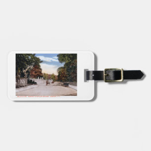 Bellevue Ave., Newport RI Vintage Postcard Luggage Tag