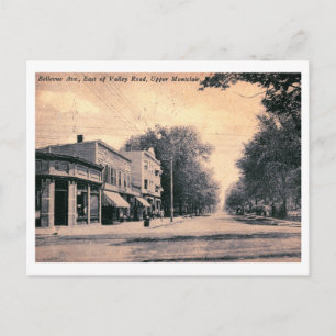 Bellevue Ave. & Valley Rd., Montclair NJ Vintage Postcard