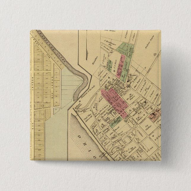 Bellevue Borough 15 Cm Square Badge (Front)