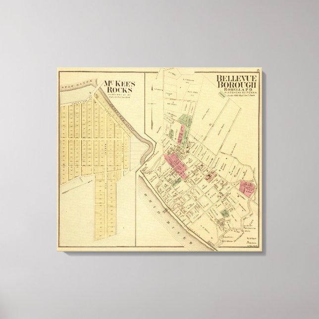 Bellevue Borough Canvas Print (Front)