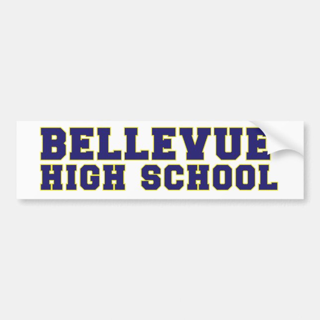 Bellevue High School Bumper Sticker (Front)