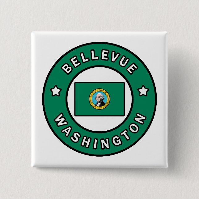 Bellevue Washington 15 Cm Square Badge (Front)