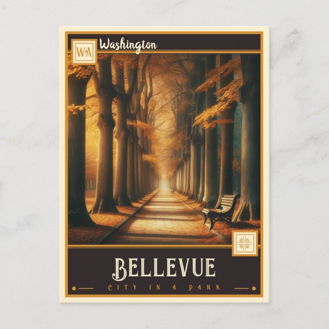 Bellevue, Washington| Vintage Postcard (Front)