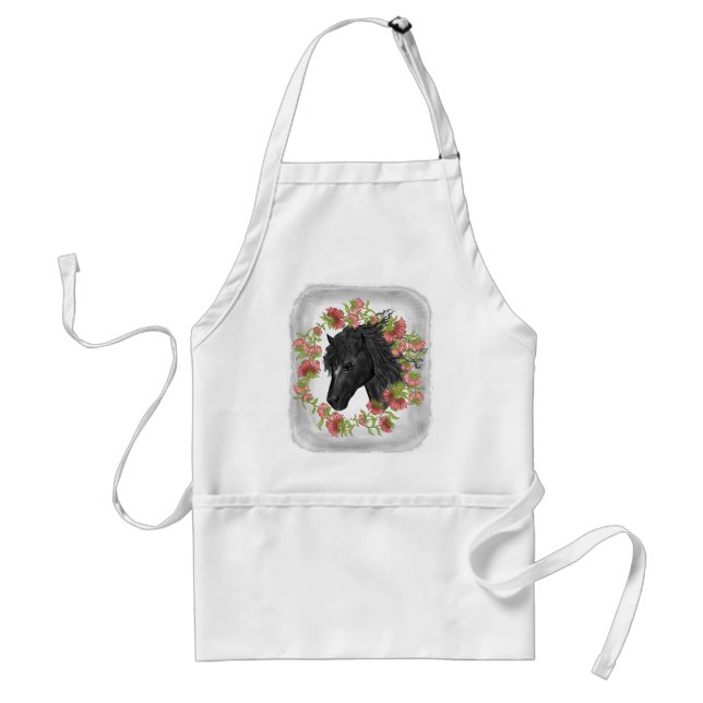 Bellflower Black Horse Apron (Front)