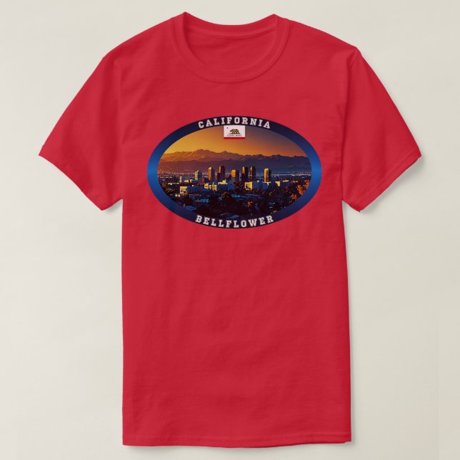 Bellflower California Travel TShirt (Design Front)