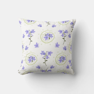 Bellflower seamless pattern cushion