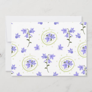 Bellflower seamless pattern invitation