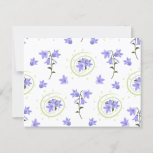 Bellflower seamless pattern postcard