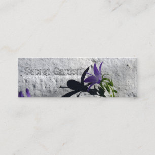 Bellflowers on wall for gardeners Business card