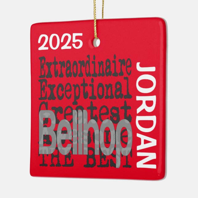 Bellhop Extraordinaire CUSTOM Ceramic Ornament (Left)
