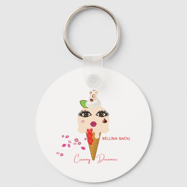 Bellina Bacio Creamy Dreamies Keychain (Front)