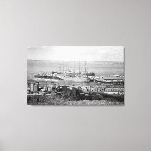 Bellingham, WA Docks View of Lumber Ships Canvas Print