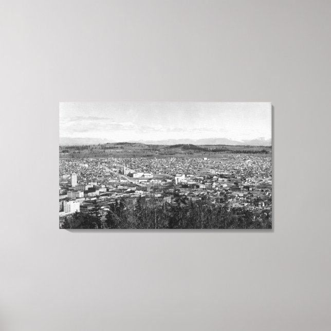 Bellingham, WA Town View from Sehome Hill 2 Canvas Print (Front)