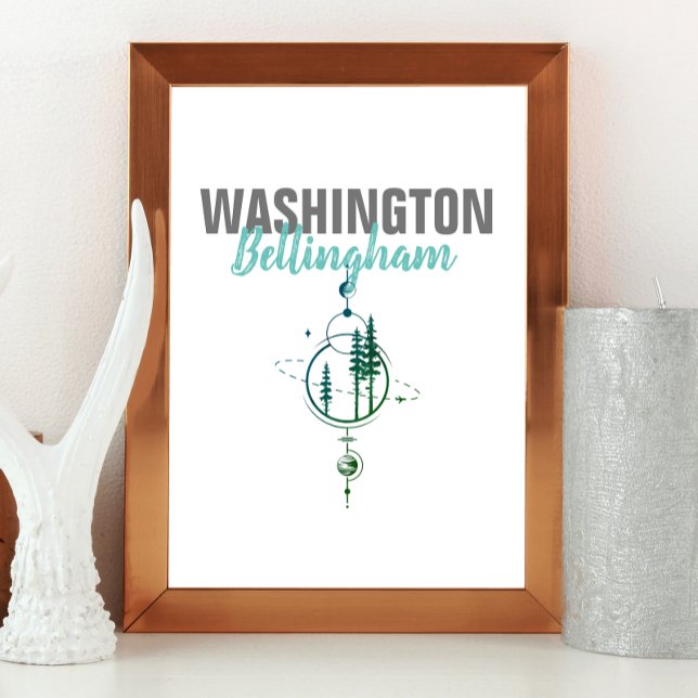Bellingham Washington Geometric Trees Poster (Creator Uploaded)