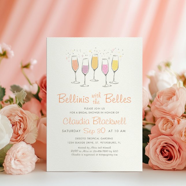 Bellinis Southern Belle Bridal Shower Invitation (Creator Uploaded)
