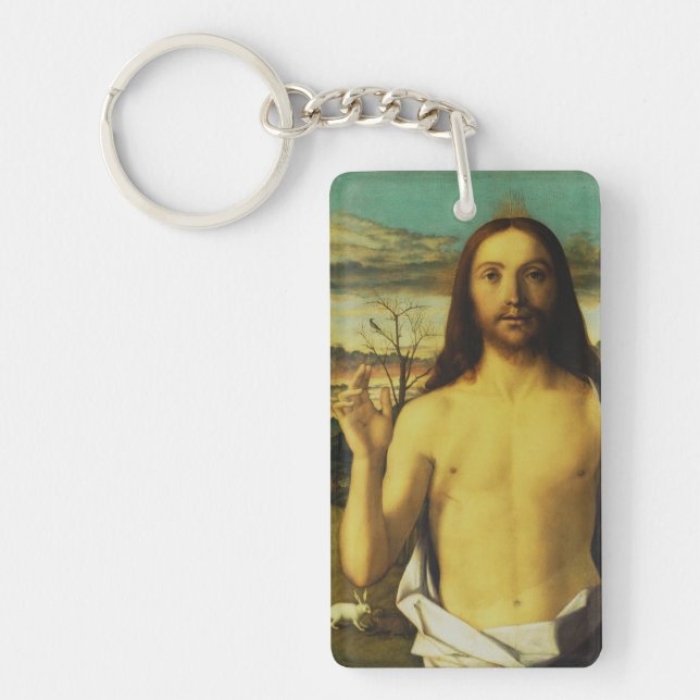 Bellini's The Blessing Christ Venetian Radiance Key Ring (Front)