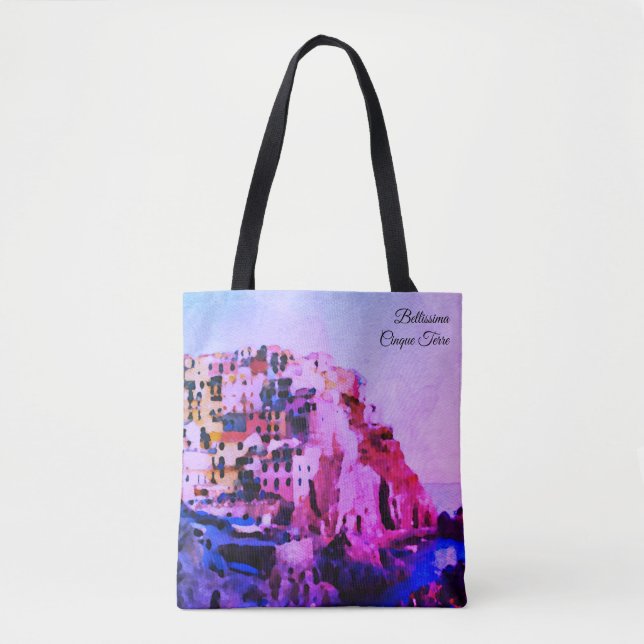 ** Bellissima * Italia Language Cinque Terre Tote Bag (Front)
