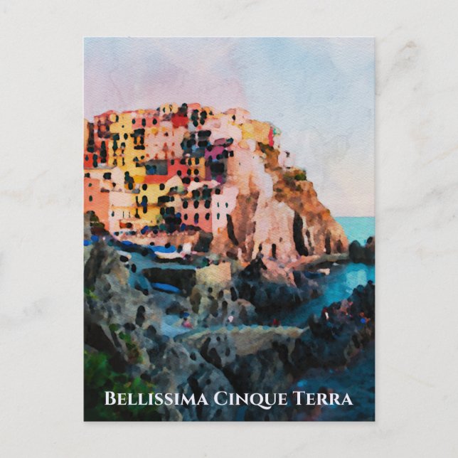 ** Bellissima - Italian Language Cinque Terra Postcard (Front)