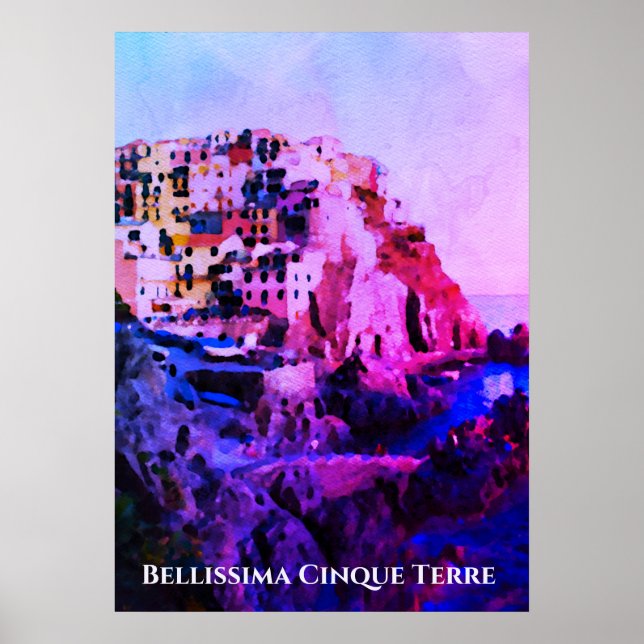 ** Bellissima + Italian Language Cinque Terre Poster (Front)