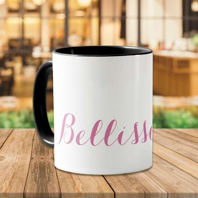 Bellissima! Pink Typography Coffee Mug (Creator Uploaded)