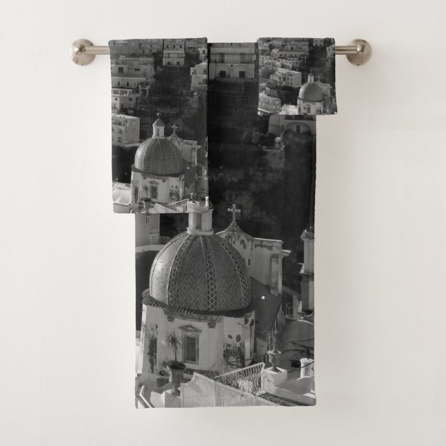 Bellissima Positano 1 - BW Bath Towel Set (Insitu)